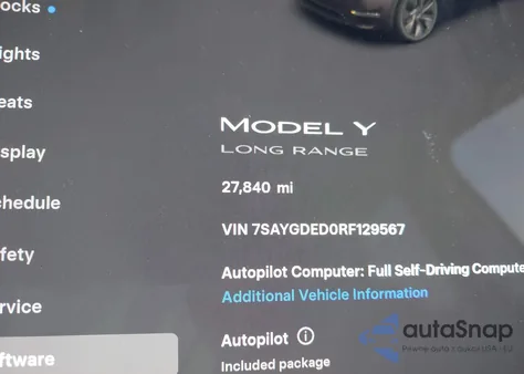 2024 Tesla Model Y Long Range Dual Motor All-Wheel Drive/Rwd from USA, damaged, VIN 7SAYGDED0RF129567